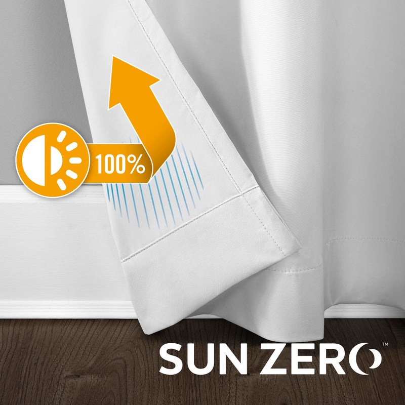Sun Zero ستارة شمس زيرو كولومبيا 2-عبوة توفير الطاقة الحرارية 100% حجب ضوء، 50" x 84"، أبيض حمامة - Image 5